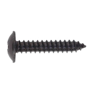 Sealey Self-Tapping Screw 4.8 x 25mm Flanged Head Black Pozi - Pack of 100