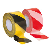 Load image into Gallery viewer, Sealey Hazard Warning Barrier Tape 80mm x 100M Non-Adhesive
