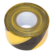 Load image into Gallery viewer, Sealey Hazard Warning Barrier Tape 80mm x 100M Non-Adhesive

