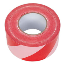 Load image into Gallery viewer, Sealey Hazard Warning Barrier Tape 80mm x 100M Non-Adhesive
