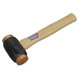 Sealey Copper Faced Hammer 4.3lb - Hickory Shaft (Premier)