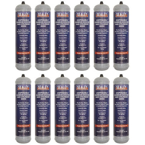 Sealey Gas Cylinder Disposable Carbon Dioxide 600g - Box of 12