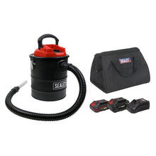 Load image into Gallery viewer, Sealey Handheld Ash Vacuum Cleaner 20V SV20 Series 15L Kit - 2 Batteries
