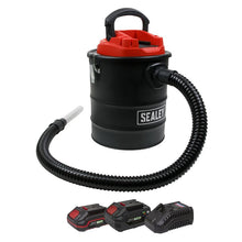 Load image into Gallery viewer, Sealey Handheld Ash Vacuum Cleaner 20V SV20 Series 15L Kit - 2 Batteries
