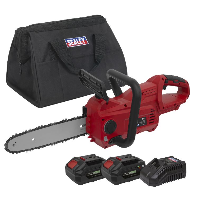 Sealey Cordless Chainsaw 25cm 20V SV20 Series Kit - 2 Batteries