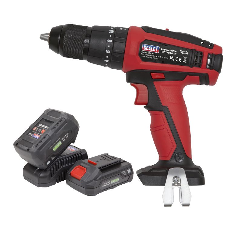 Sealey Combi Drill Kit 13mm 20V SV20 Series - 2 Batteries