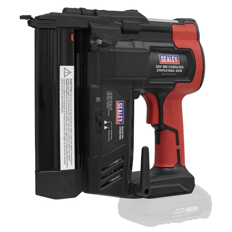 Sealey Cordless Nail/Staple Gun 18G 20V SV20 Series - Body Only