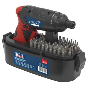 Sealey Cordless Screwdriver Set 53pc 3.6V Lithium-ion