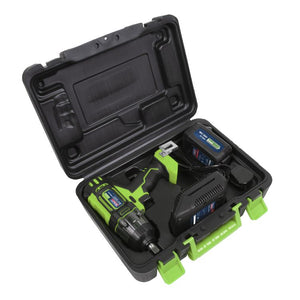 Sealey Cordless Impact Wrench 18V 3Ah Lithium-ion 1/2" Drive Hi-Vis