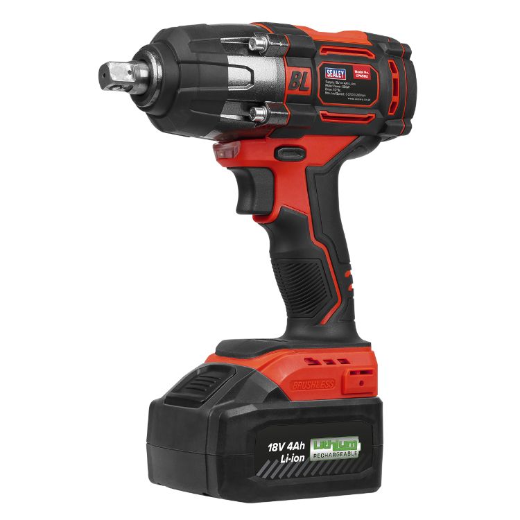 Sealey Cordless Impact Wrench 18V 4Ah Lithium-ion 1/2