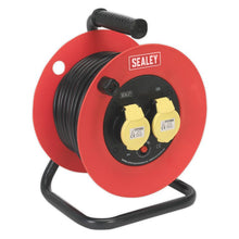 Load image into Gallery viewer, Sealey Cable Reel 2 x 110V 1.5mm² x 25M - Thermal Trip, Heavy-Duty
