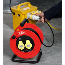 Load image into Gallery viewer, Sealey Cable Reel 2 x 110V 1.5mm² x 25M - Thermal Trip, Heavy-Duty
