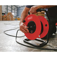 Load image into Gallery viewer, Sealey Cable Reel 4 x 230V 2.5mm² x 50M - Thermal Trip, Heavy-Duty
