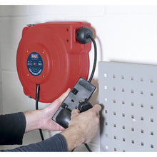 Load image into Gallery viewer, Sealey Cable Reel System Retractable 15M - 2 x 230V Socket
