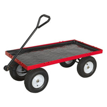 Load image into Gallery viewer, Sealey Platform Truck, Sides Pneumatic Tyres 450kg Capacity
