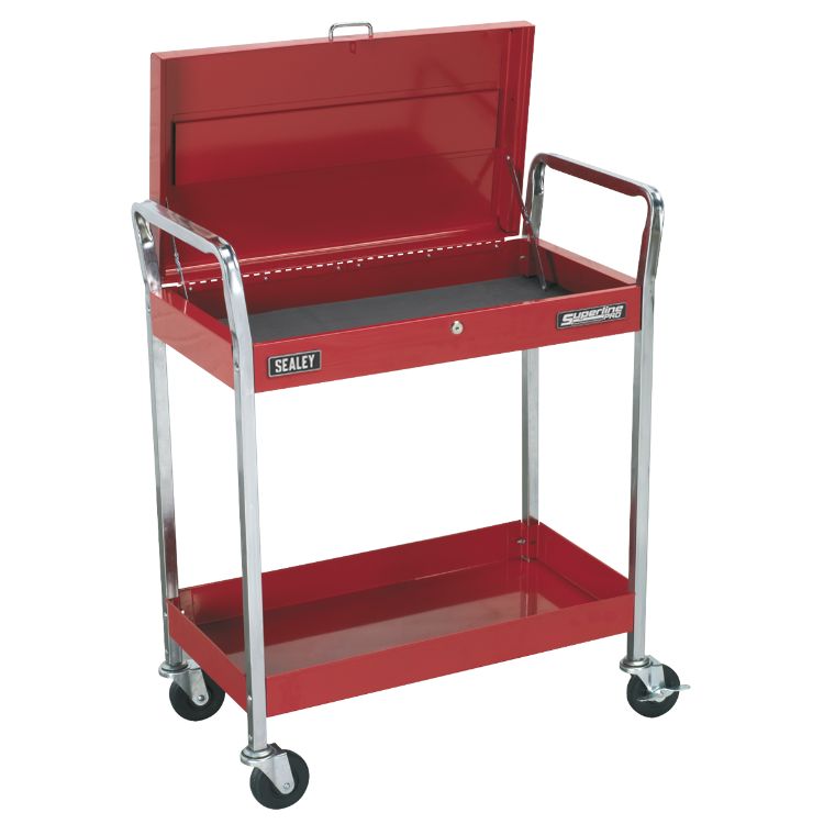 Sealey Trolley 2-Level Heavy-Duty, Lockable Top