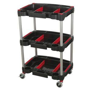 Sealey Workshop Trolley 3-Level Composite, Parts Storage