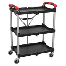 Load image into Gallery viewer, Sealey Folding Workshop Trolley 3-Level
