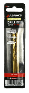 Abracs HSS Titanium Drill Bit 6.0mm (2pc)