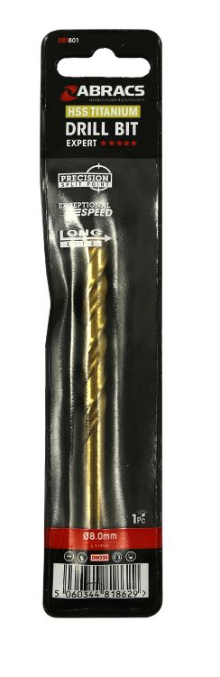 Abracs HSS Titanium Drill Bit 8.0mm (1pc)