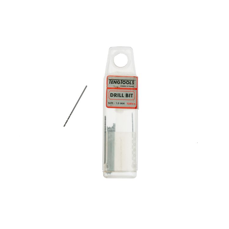 Teng Drill Bits Fully Ground 1.0mm 10pcs