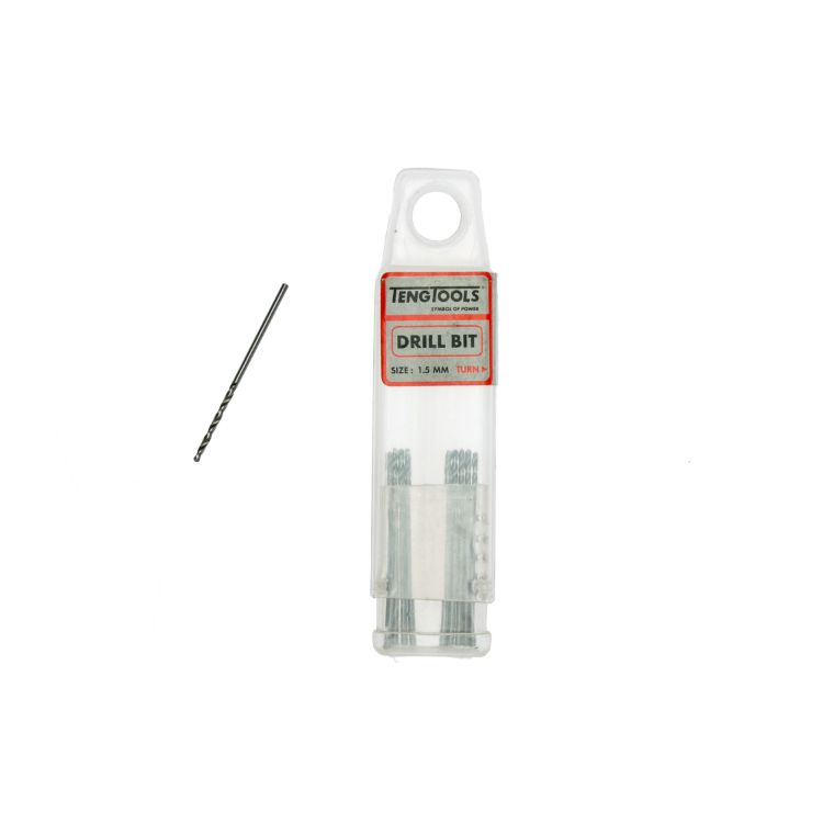Teng Drill Bits Fully Ground 1.5mm 10pcs