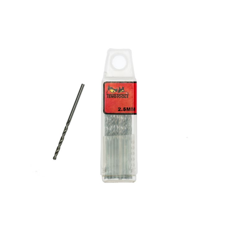 Teng Drill Bits Fully Ground 2.5mm 10pcs