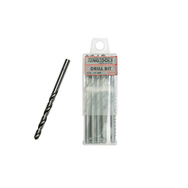 Teng Drill Bits Fully Ground 6.8mm 10pcs