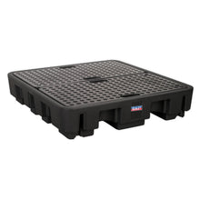 Load image into Gallery viewer, Sealey Barrel Bund Polyethylene 1380 x 1290 x 280mm 4 Drum
