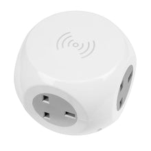 Load image into Gallery viewer, Sealey Extension Cable Cube 3 x 230V &amp; 3 x USB Sockets &amp; Wireless Charging Pad - 1.4M
