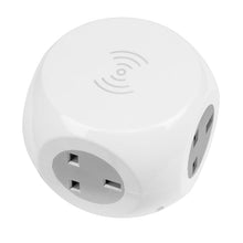Load image into Gallery viewer, Sealey Extension Cable Cube 3 x 230V &amp; 3 x USB Sockets &amp; Wireless Charging Pad - 1.4M
