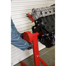 Load image into Gallery viewer, Sealey Folding 360° Rotating Engine Stand, Geared Handle Drive, 450kg Capacity
