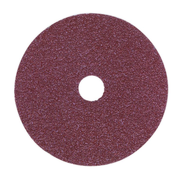 Sealey Sanding Disc Fibre Backed 115mm 50Grit - Pack of 25