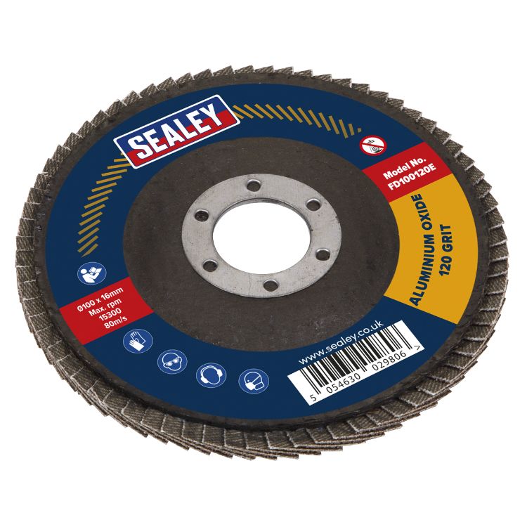 Sealey Flap Disc Aluminium Oxide 100mm (4