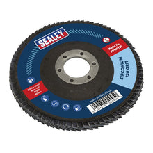 Load image into Gallery viewer, Sealey Flap Disc Zirconium 100mm (4&quot;) - 16mm Bore 120Grit
