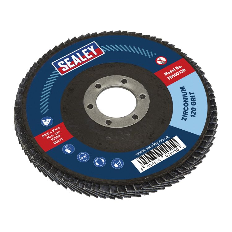 Sealey Flap Disc Zirconium 100mm (4