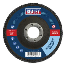 Load image into Gallery viewer, Sealey Flap Disc Zirconium 115mm - 22mm Bore 120Grit
