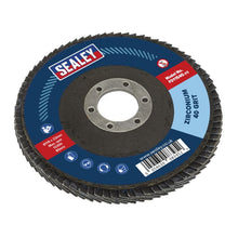 Load image into Gallery viewer, Sealey Flap Disc Zirconium 115mm (4-1/2&quot;) - 22mm Bore 40Grit
