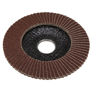 Sealey Flap Disc Aluminium Oxide 115mm (4-1/2") - 22mm Bore 60Grit