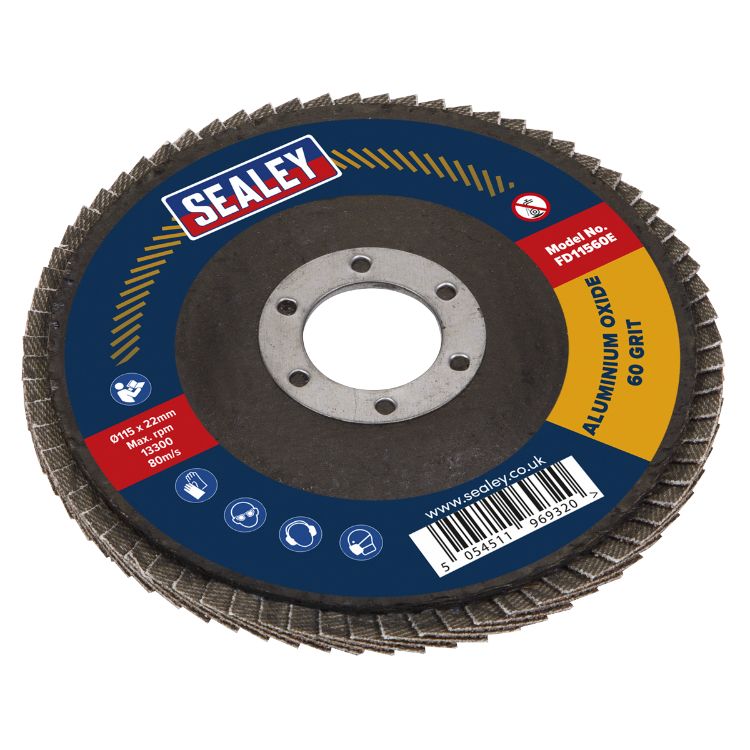 Sealey Flap Disc Aluminium Oxide 115mm (4-1/2