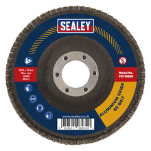 Load image into Gallery viewer, Sealey Flap Disc Aluminium Oxide 115mm (4-1/2&quot;) - 22mm Bore 60Grit

