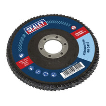 Load image into Gallery viewer, Sealey Flap Disc Zirconium 115mm - 22mm Bore 60Grit
