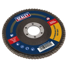 Load image into Gallery viewer, Sealey Flap Disc Aluminium Oxide 125mm (5") - 22mm Bore 120Grit

