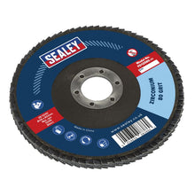 Load image into Gallery viewer, Sealey Flap Disc Zirconium 125mm (5") - 22mm Bore 80Grit
