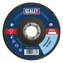 Load image into Gallery viewer, Sealey Flap Disc Zirconium 125mm (5") - 22mm Bore 80Grit
