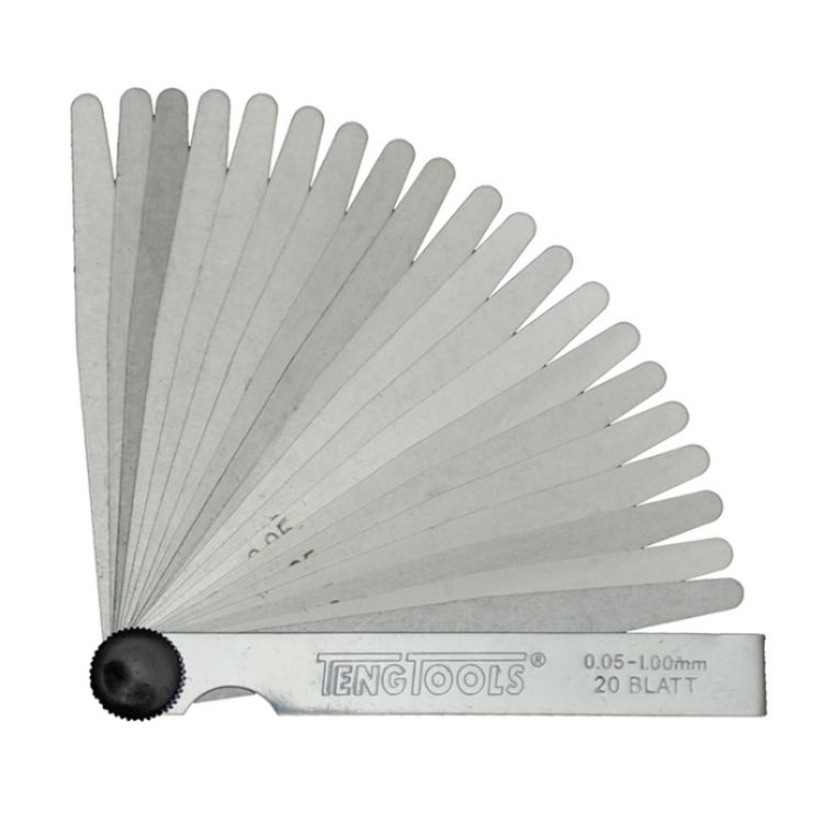 Teng Feeler Gauge 0.05mm to 1mm - 100mm Blades 20pcs