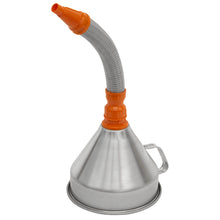 Load image into Gallery viewer, Sealey Funnel Metal, Flexible Spout &amp; Filter 200mm (8&quot;)

