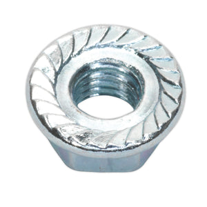Sealey Flange Nut Serrated DIN 6923 - M6 Zinc - Pack of 100