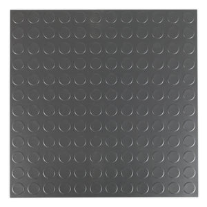 Sealey Vinyl Floor Tile, Peel & Stick Backing - Silver Coin - Pack of 16