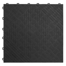 Load image into Gallery viewer, Sealey Polypropylene Floor Tile 400 x 400mm - Black Treadplate - Pack of 9
